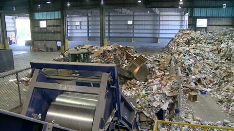 Recycling facility Stock Footage 167346333