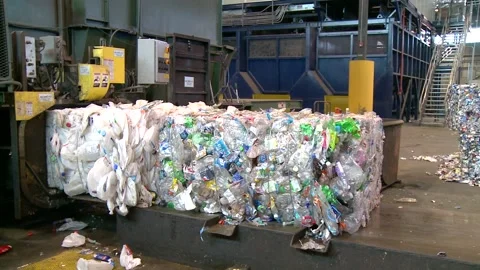 Recycling facility Stock Footage 167346337