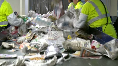 Recycling facility Stock Footage 167346341
