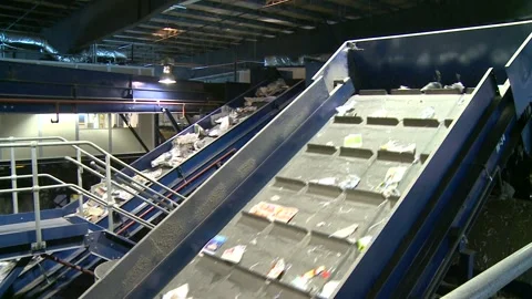 Recycling facility Stock Footage 167346346