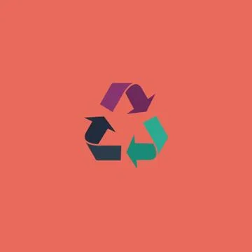 Recycling flat icon Stock Illustration