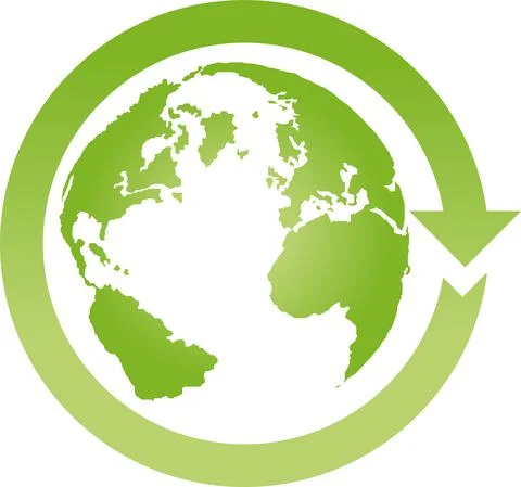 Recycling, globe, eco-friendly, logo Stock Illustration