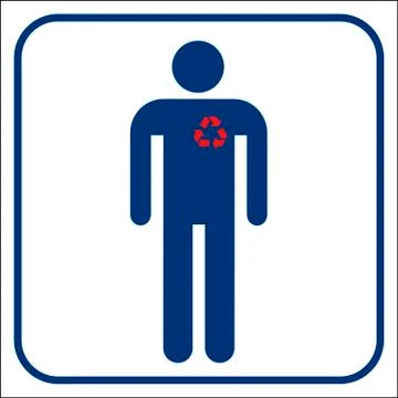 Recycling heart, vector Illustrazione stock