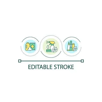 Recycling household items loop concept icon Stock Illustration