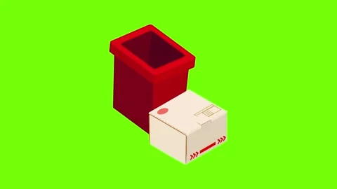 Recycling icon animation Vidéo 152576594