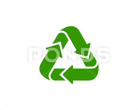 Recycling icon of arrows triangle. Eco friendly recycle symbol. Vector ...