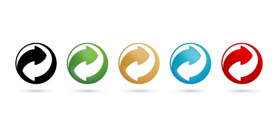 Recycling Icon Circle Stock Illustration