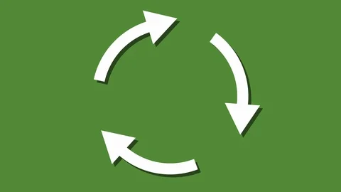 Recycling icon symbol loop green and white 스톡 동영상 101978828