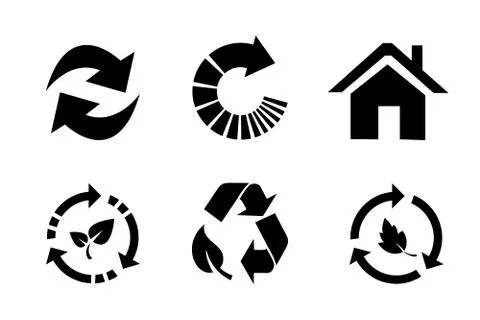 Recycling icons Stock Illustration