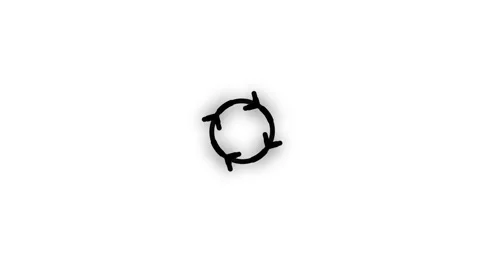 Recycling Line Icon Animation Loop White Background Video stock 340541280