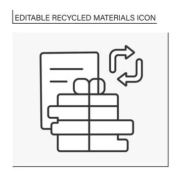 Recycling line icon Stock Illustration