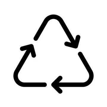 Recycling line icon. Vector graphics Stock Illustration