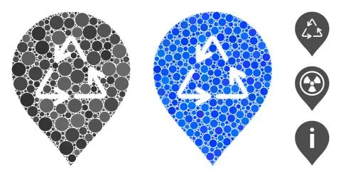 Recycling Marker Composition Icon of Spheric Items Stock Illustration