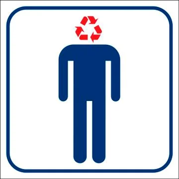 Recycling person, vector Stock Illustration