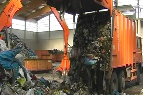 Recycling plant Stock Footage 1066445