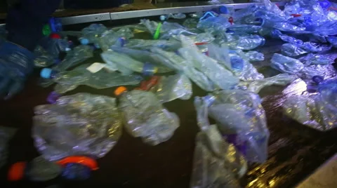 Recycling plant medium shot Stock Footage 48678698