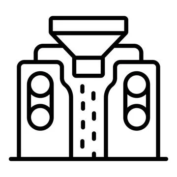 Recycling plant processing plastic waste into granules using hopper and con.. 库存插图