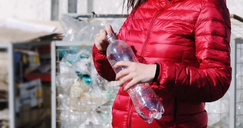 Recycling plastic, proper sorting of garbage Stock Footage 106066854