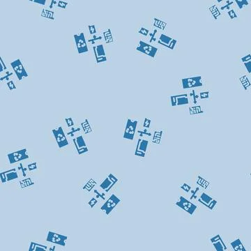 Recycling process e waste pollution glyph vector seamless pattern Stockillustratie