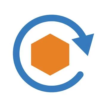 Recycling, refresh, big data icon. Simple editable vector illustration. Stock Illustration