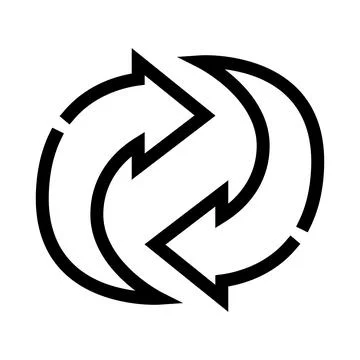 Recycling refresh cycle arrows symbol concept Stock Illustration