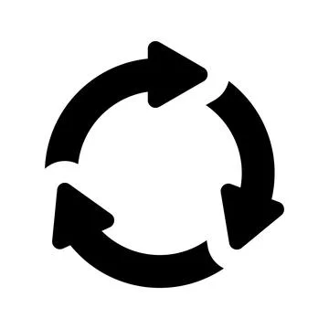 Recycling, refresh icon. Stock Illustration