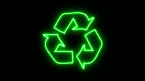 Recycling sign Stock Footage 169667241