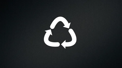 Recycling symbol on black background Stock Footage 40463693