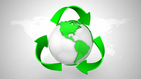 Recycling Symbol Stock Footage 32912589
