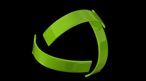 Recycling symbol HD loop with alpha Stock-Footage 5503041