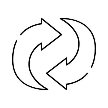 Recycling symbol indicating continuous process and exchange Stockillustratie