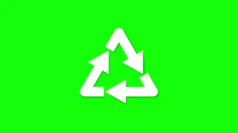Recycling Symbol Loop Animation Eco Recycle Arrows Green Screen 스톡 동영상 335609257