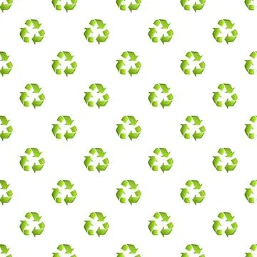 Recycling symbol pattern creating environmental sustainability background 库存插图