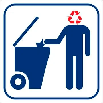 Recycling symbol, vector Stock Illustration