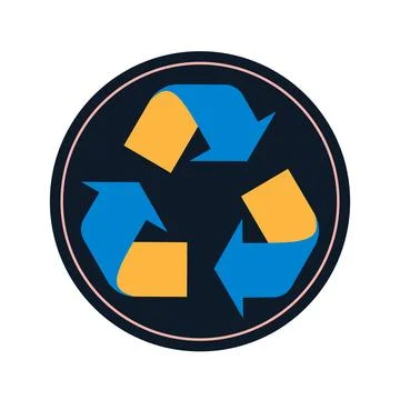 A recycling symbol on a white background Stock Illustration