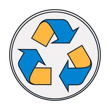 A recycling symbol on a white background Stock Illustration