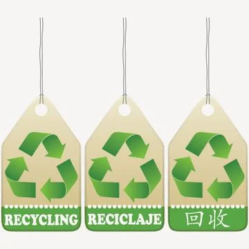 Recycling tags Stock-Illustration