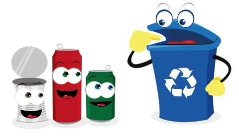 Recycling tin Stock Illustration