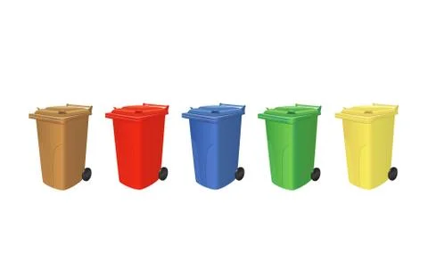 Recycling trash cans Stock Illustration