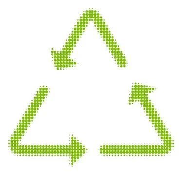 Recycling Triangle Halftone Icon Stock Illustration