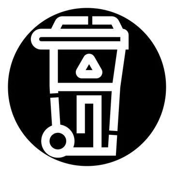 Recycling waste bin icon symbolizing environmental consciousness Stock Illustration