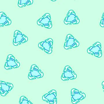 Recycling water saving vector seamless pattern Stock Illustration