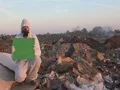 Recycling worker hold green screen  4k or 4k+ Resolution