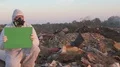 Recycling worker hold green screen  4k or 4k+ Resolution