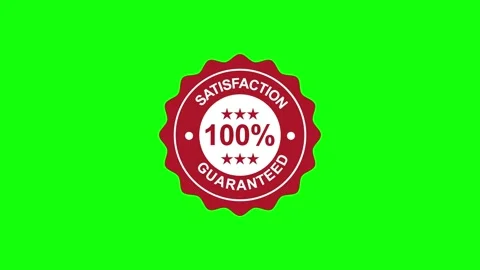 Red 100 Percent Satisfaction Guaranteed Badge Video stock 322782947