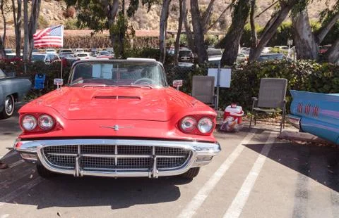 Red 1963 Ford Thunderbird Stock Photos