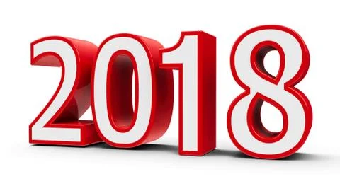 Red 2018 icon Stock Illustration