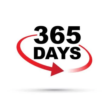 Red 365 days Stock-Illustration