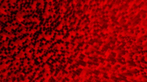 Red 3D blocks loop animation in 4K with energetic wave motion Stock Footage 313834814
