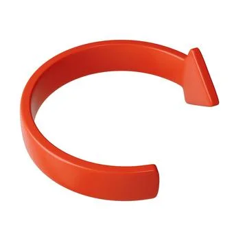 Red 3d circle arrow direction. Arrow sign or icon for web button and interface Stock Illustration